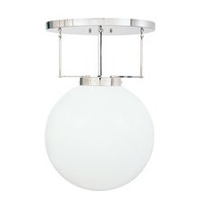 Kugeldurchmesser: 30 cm,
Gestellmaterial: Metall vernickelt Bauhaus Deckenleuchte – DMB26