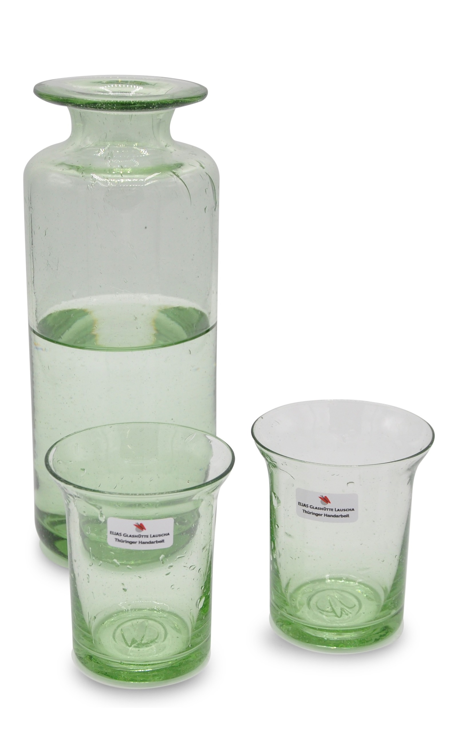 Zylinderflasche mit GOETHE-Wassergläsern