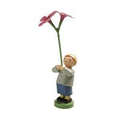 Blumenkinder - Junge mit Nelke