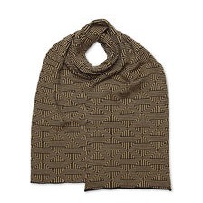 Jacquard Schal - 100% feine Merinowolle breit