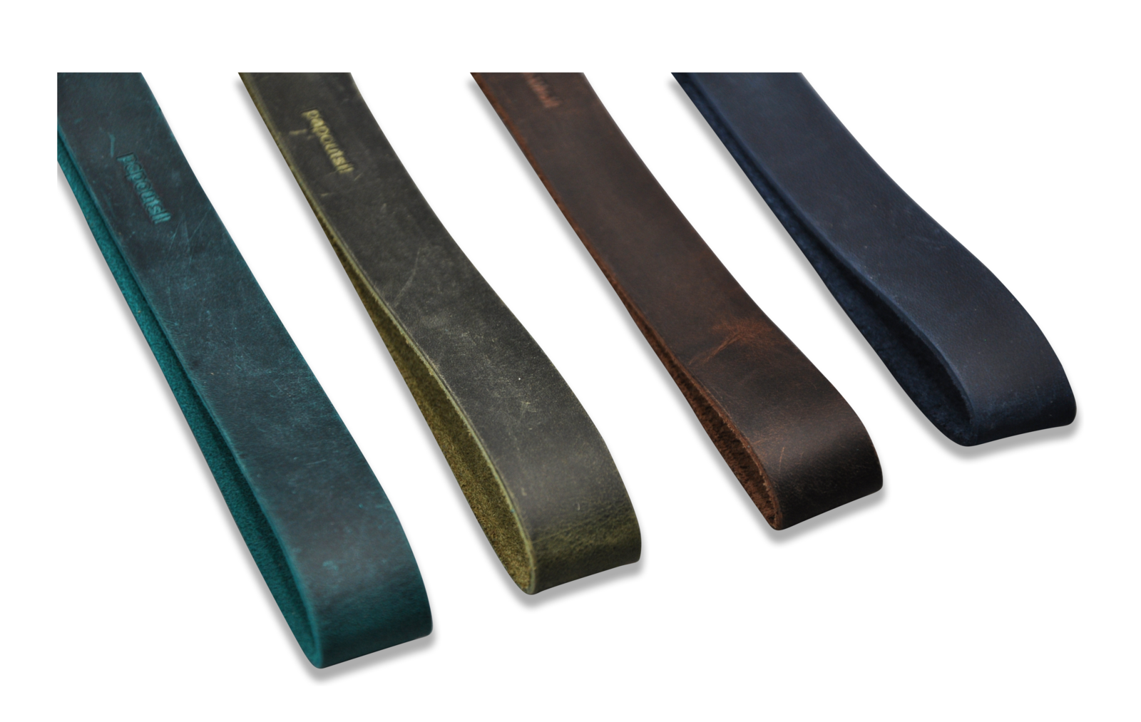 Schlüsselbänder mit Karabiner und Ring in Rindleder gewachst 20cm