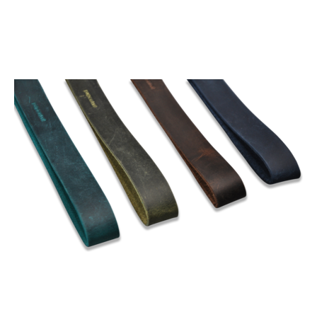 Schlüsselbänder mit Karabiner und Ring in Rindleder gewachst 20cm