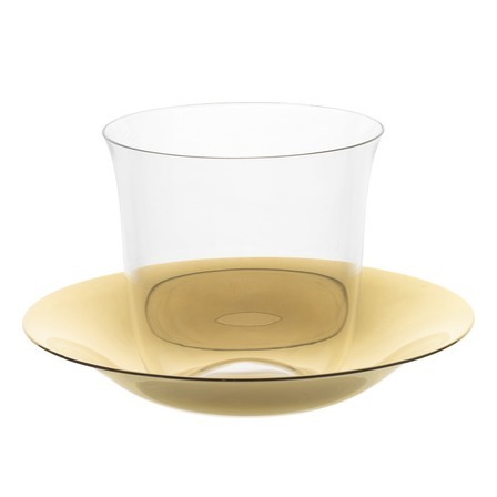 LILY Mokkatasse mit Untertasse aus Messing von Lobmeyr