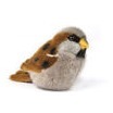 kleine Spatz aus Plüsch von Kösen von rechts 