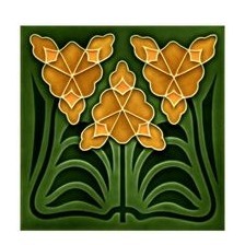 Fliese, Untersetzer JUGENDSTILdekor