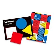 BAUHAUS Magnet-Sticker Postkarte - drei Grundformen  