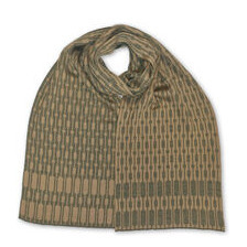 Jacquard Schal - 50% Seide & 50% feine Merinowolle