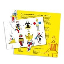 Postkarte Magnetsticker Triadisches Ballett, Oskar Schlemmer