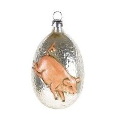 Nostalgischer Christbaumschmuck Glas GLÜCKSSCHWEIN