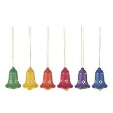 6 Osterglocken - bunt bemalt