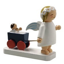 Margeritenengel mit Puppenwagen