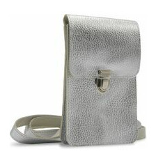 BORSA Handytasche in Silber, Talealeder