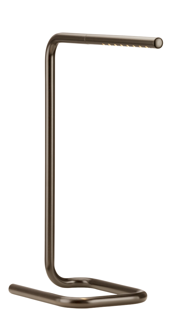 puristische Stahlrohr-Tischleuchte