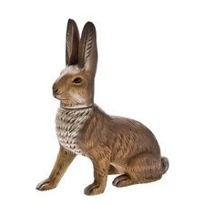 Füllhase aus Papiermaché, sitzend