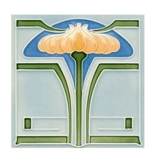 Fliese, Untersetzer JUGENDSTILdekor