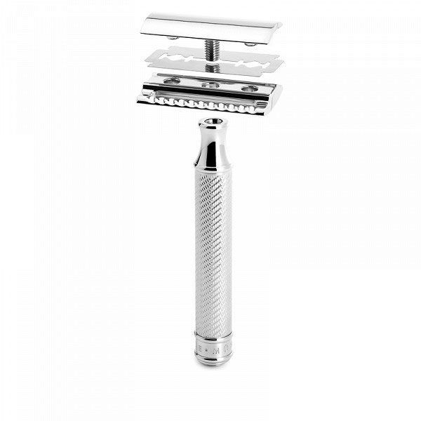 Struktur des Rasierhobels TRADITIONAL von Mühle, verchromt