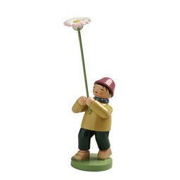 Junge mit Gänseblümchen, 11,5 cm