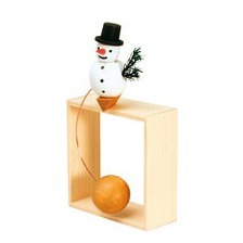 Schaukelfigur aus Holz mit Weihnachtsmotiv