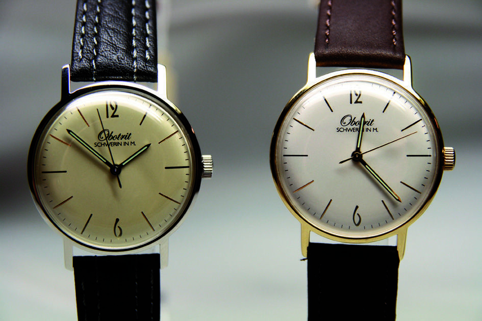 Die Klassikreihe von Obotrit erinnert an die GUB-Glashütte aus den 60er Jahren