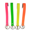 Schlüsselbänder mit Karabiner und Ring, Rindleder in Neonfarben