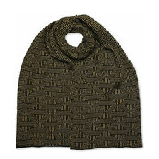 Jacquard Schal - 50% Seide & 50% feine Merinowolle