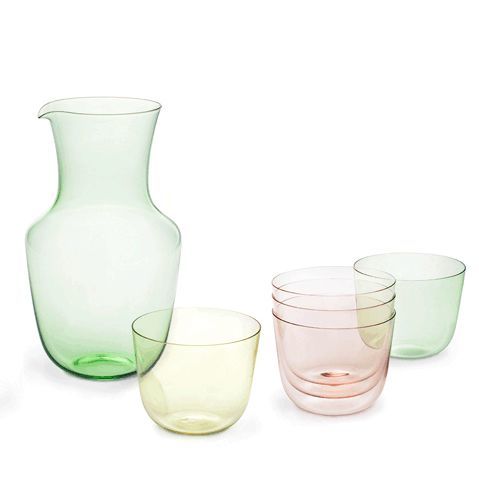 Glasservice aus hauchzartem Musselinglas