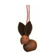 Osterhäschen Lederohrenhase Mini als Hängefigur