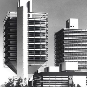 Olivetti-Türme in Frankfurt/Main, erbaut 1967 – 1972 von Egon Eiermann