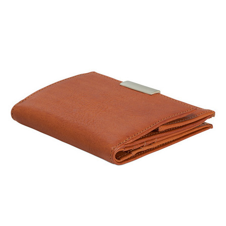 Sonnenleder Geldbörse Wienerfluss K in Rindleder Natur mit Wiener Schachtel, Fach für Scheine und Fächern für Karten