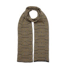 Jacquard Schal - 100 % feine Merinowolle