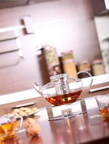 Edelstahlstövchen von Jenaer Glas