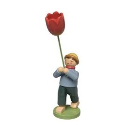 Junge mit Tulpe, 13 cm