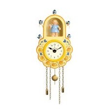 Wanduhr, gelb, Individualisierung vorne und hinten