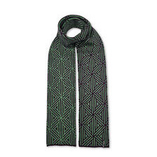 Jacquard Schal - 100 % feine Merinowolle