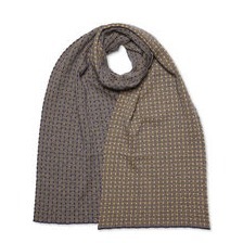 Jacquard Schal - 100% feine Merinowolle breit
