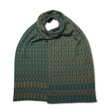 Jacquard Schal - 50% Seide & 50% feine Merinowolle