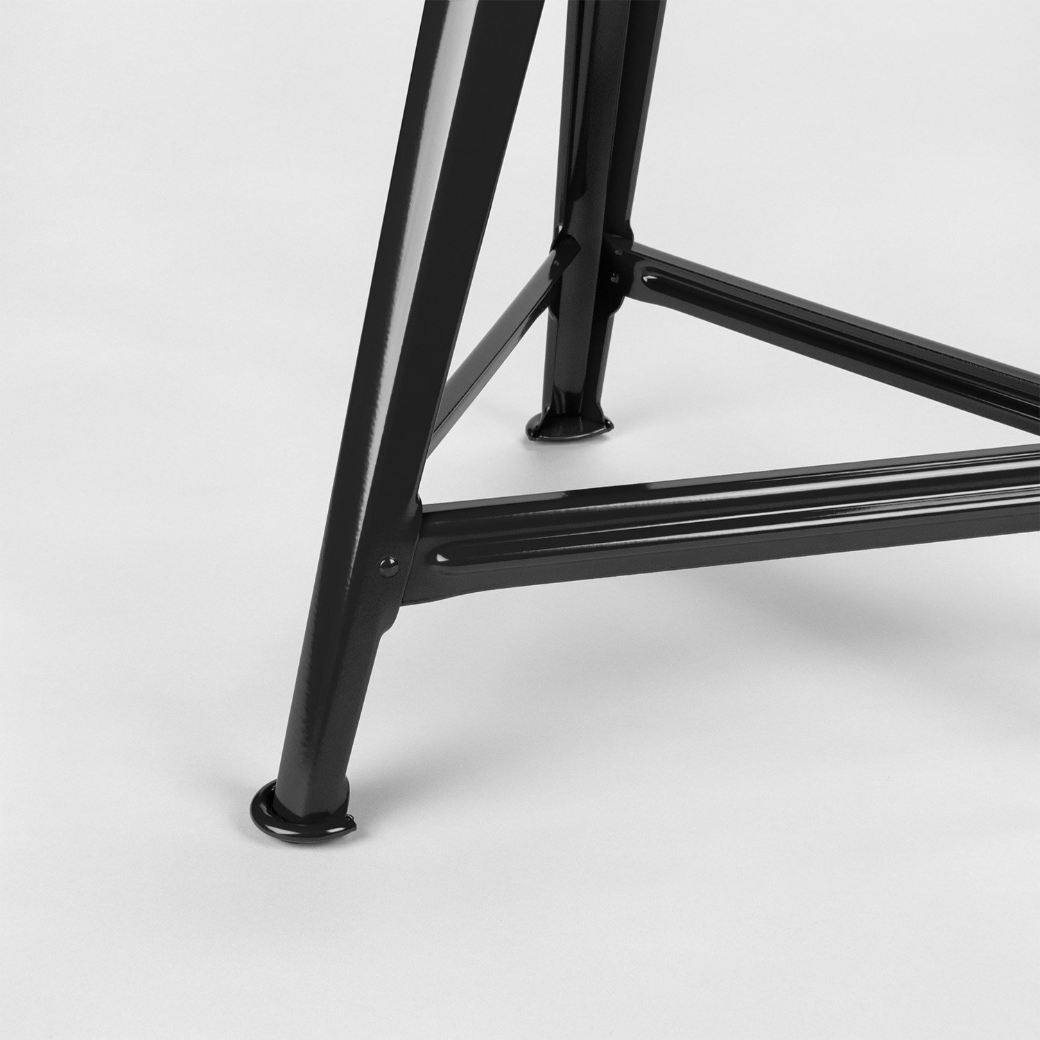 ROWAC Schemel Hocker Steel Schwarz