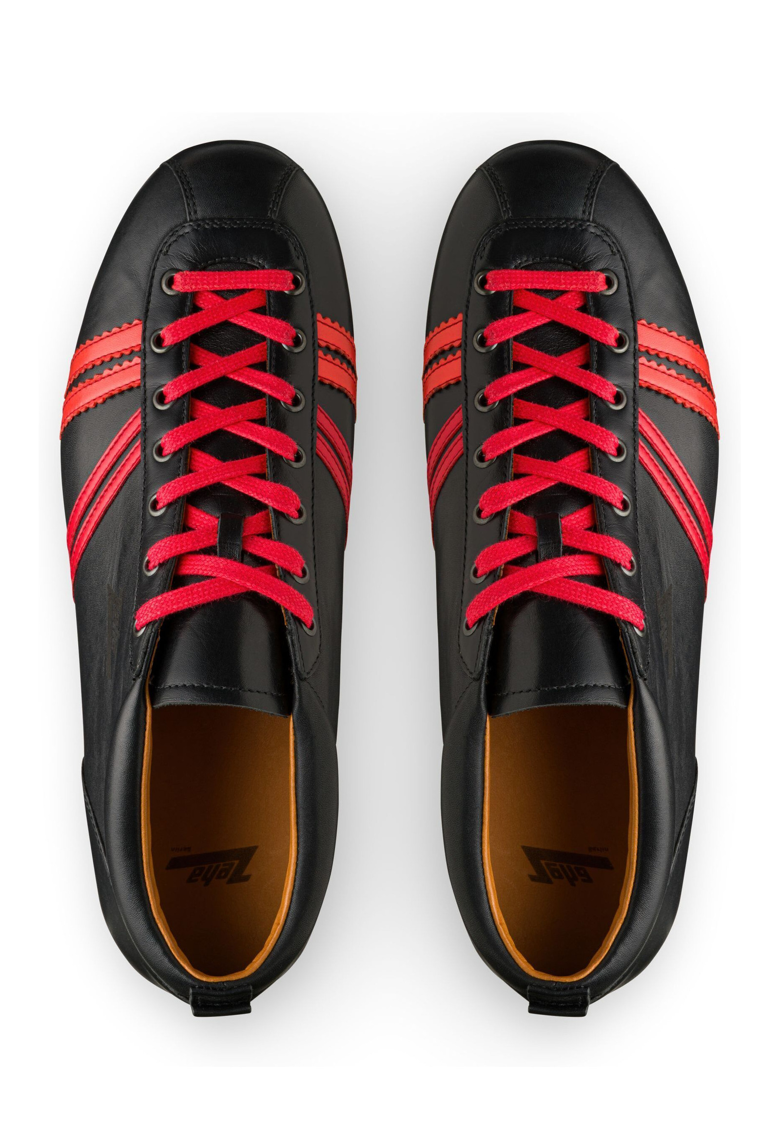 Liga Ledersneaker Kalbsleder schwarz / koralle / rot Produktnummer: 855.01123