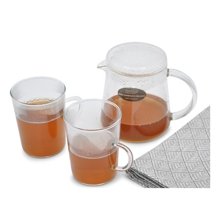 Teekanne FOR TWO mit Teegläsern