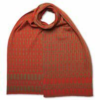 Jacquard Schal - 50% Seide & 50% feine Merinowolle
