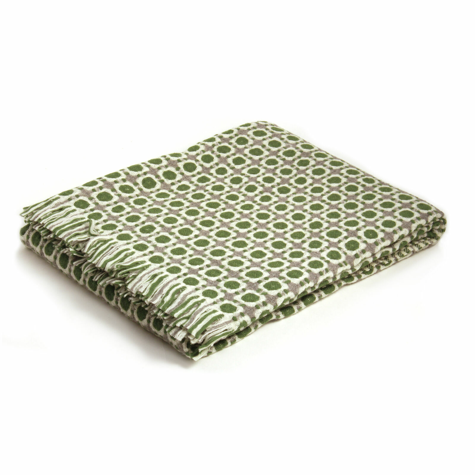 Lapuan Kankurit Decke "koli" beige/olive 150x170cm