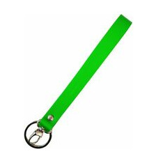 Schlüsselband aus Leder mit Ring und Karabiner