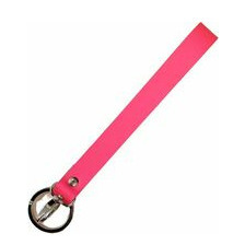 Schlüsselband aus Leder mit Ring und Karabiner