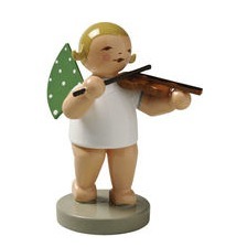 Grünhainichener Engel - Stehender MUSIKANT mit Geige
