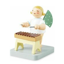 Grünhainichener Engel - Stehender MUSIKANT mit Xylophon