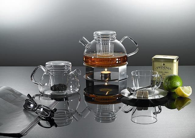 Edelstahlstövchen von Jenaer Glas