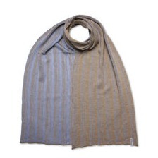 Jacquard Schal - 50% Seide & 50% feine Merinowolle