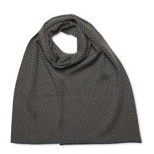 Jacquard Schal - 100% feine Merinowolle breit