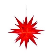 Herrnhuter Stern – A1e, 13 cm Kunststoff rot