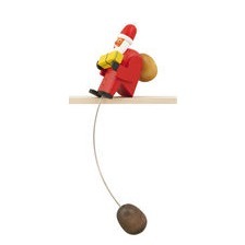 Schaukelfigur aus Holz mit Weihnachtsmotiv - Weihnachtsmann